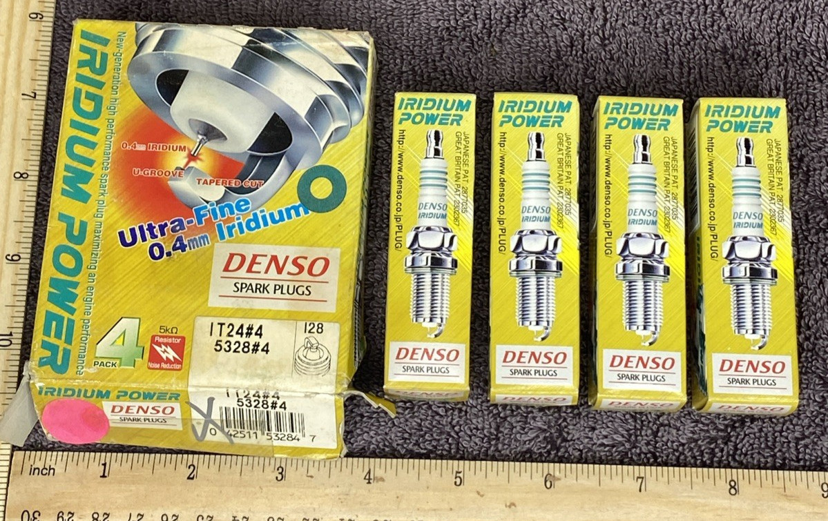 4 Denso Iridium Power IT24 Spark Plugs 5328 New Old Stock New In Box