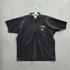 VINTAGE Ben Davis Men Button Up Shirt XL Black Rubenstein Supply Company 90s USA