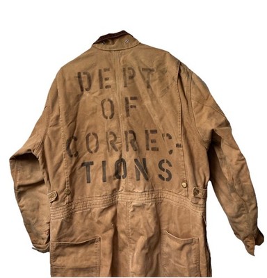 Vintage Dept. Of Corrections Carhartt Coveralls 3XL Insulated Workwear