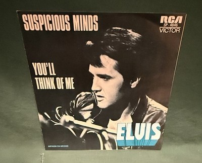 Elvis Presley RCA SP-4846 Suspicious minds 45 W/ Sleeve Mexico Original NM