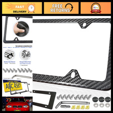 Carbon Fiber License Plate Frame - Durable Real Carbon Fiber Car Tag Holder
