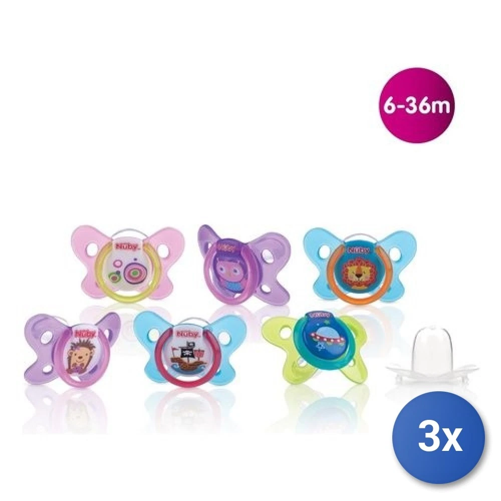 3x Succhietto Nuby, modello ID5857MFS, Assortito, per il comfort dei neonati