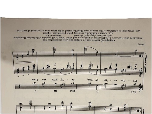Partituras Climb Ev'ry Mountain Sound of Music 1959 Rogers & Hammerstein Andrews - Imagen 3 de 5
