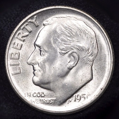 1950-S Roosevelt Dime -- Lustrous GEM BU