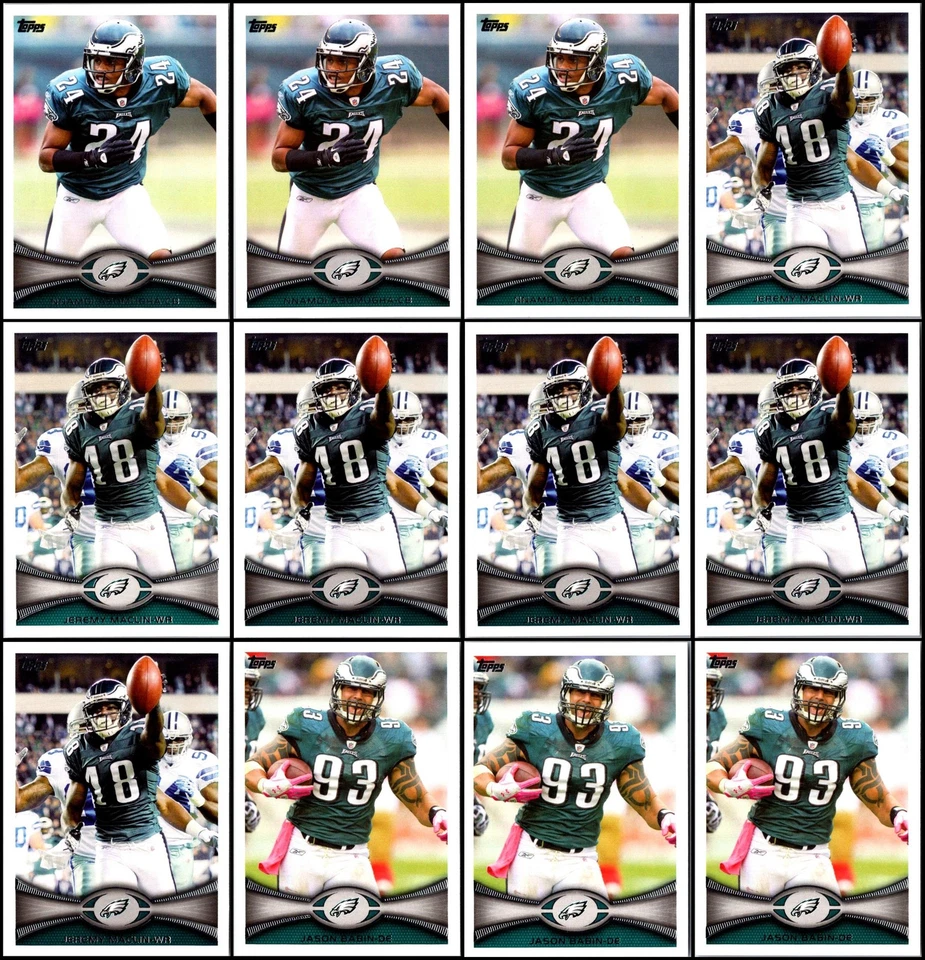 Lote de tarjetas Topps Philadelphia Eagles (65) 2012 - edición limitada - gema rara Foto 3 de 4