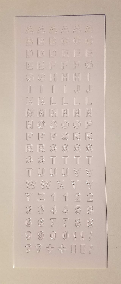 4X Very Small 5Mm White Letter Alphabet Stickers and Numbers for