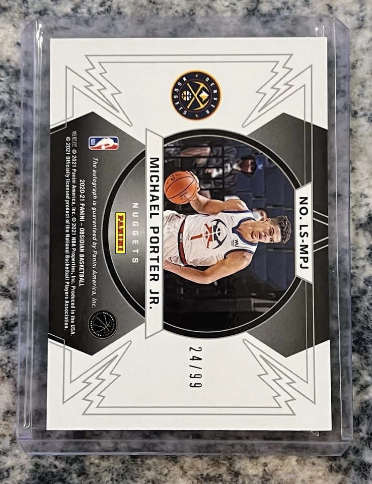 2020-21 Panini Obsidian Lightning Strike Signatures Michael Porter Jr. #LS-MPJ  - Image 2 of 2