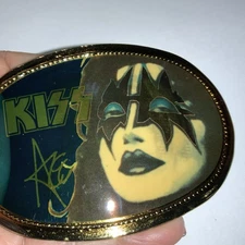 KISS ACE FREHLEY PACIFICA BELT BUCKLE OFFICIAL AUCOIN 1977