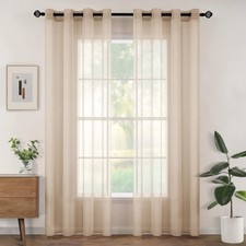 Voile Curtains Drapes Sheer Living Room Eyelet Stores Curtains Sla...