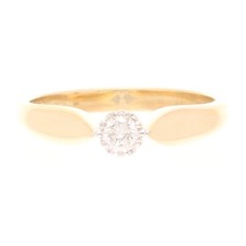 18Carat Yellow Gold 0.15ct Diamond Solitaire Ring (Size N) 4mm Head