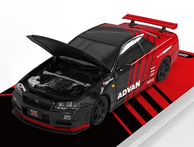 NISSAN Skyline GT-R (R34)  - ADVAN - Time Micro 1:64