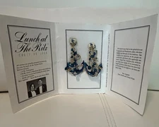 Lunch At The Ritz Blue Anchor Post Earring