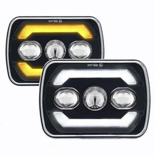 H6054 5x7 7x6 led headlights For Jeep Cherokee XJ Wrangler YJ GMC Chevy Astro...