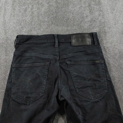 G-Star Raw Jeans Herren W29 L34 Schwarz 3301 Slim Stretch Denim Designer Urban