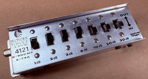 Blonder Tongue 4121 SA-7U Attenuator Slide Switch Module 1Db-20Db 0-900MC USA