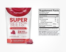 HumanN SuperBeets Heart Chews, Nitric Oxide and Blood Pressure Support- 60 count
