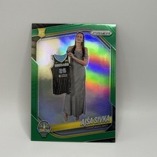 2025 Panini Prizm WNBA - Rookie Ajsa Sivka #85 Green Prizm (RC)