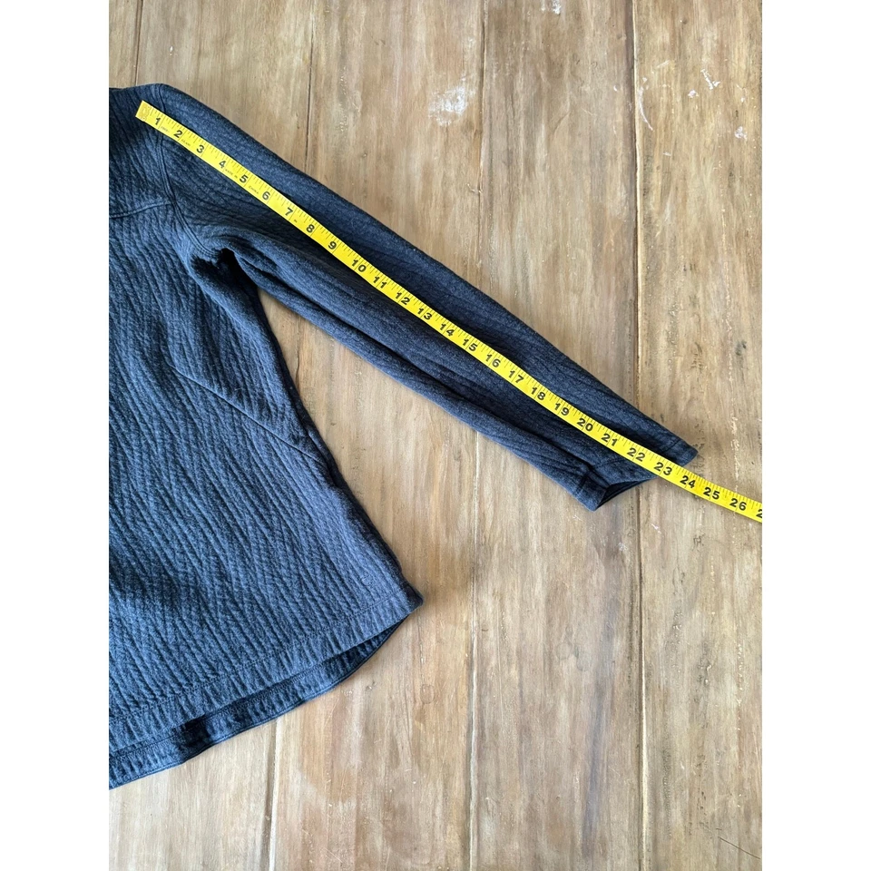 Crane & Lion Quilted Half Zip Pullover Gray Size 6 Cotton Blend Long Sleeve - Image 2 of 4