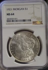 1921 US Morgan Silver Dollar $1 NGC MS64