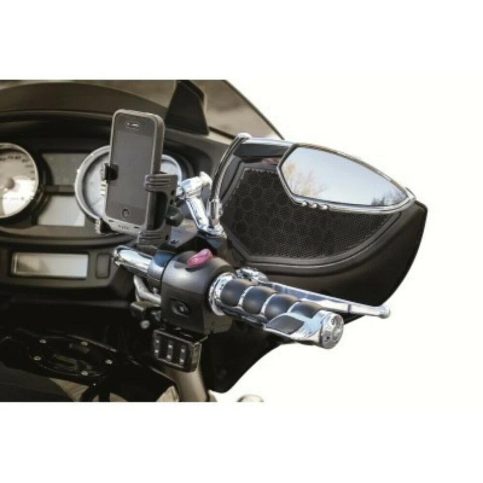 Par de espejos retrovisores Kuryakyn 1449 cromados guadaña para todos los modelos Harley 65-23 Foto 4 de 4