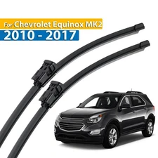 2Pcs Front Windshield Flat Wiper Blades For Chevy Equinox MK2 2010-2017 24"+17"