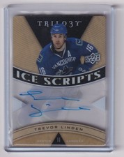 2013-14 Upper Deck Trilogy Ice Scripts Trevor Linden Auto Vancouver Canucks