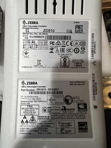 ZEBRA ZD510-HC ID Wristband Thermal ZD51013-D01E00EZ Printer Ethernet Bluetooth - Picture 2 of 3