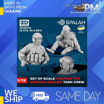 SPALAH 35772 1/72 Set of figures ''Мodern Abrams tank crew'', (3 pcs.).