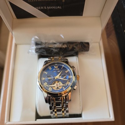 OLEVS Men's Automatic Mechanical With Box And Paperwork Excellent Condition