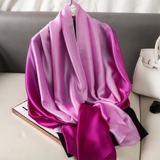 Gradient Solid Long Scarf Women Shawl Wrap Bandana Hijab Wedding Scarves