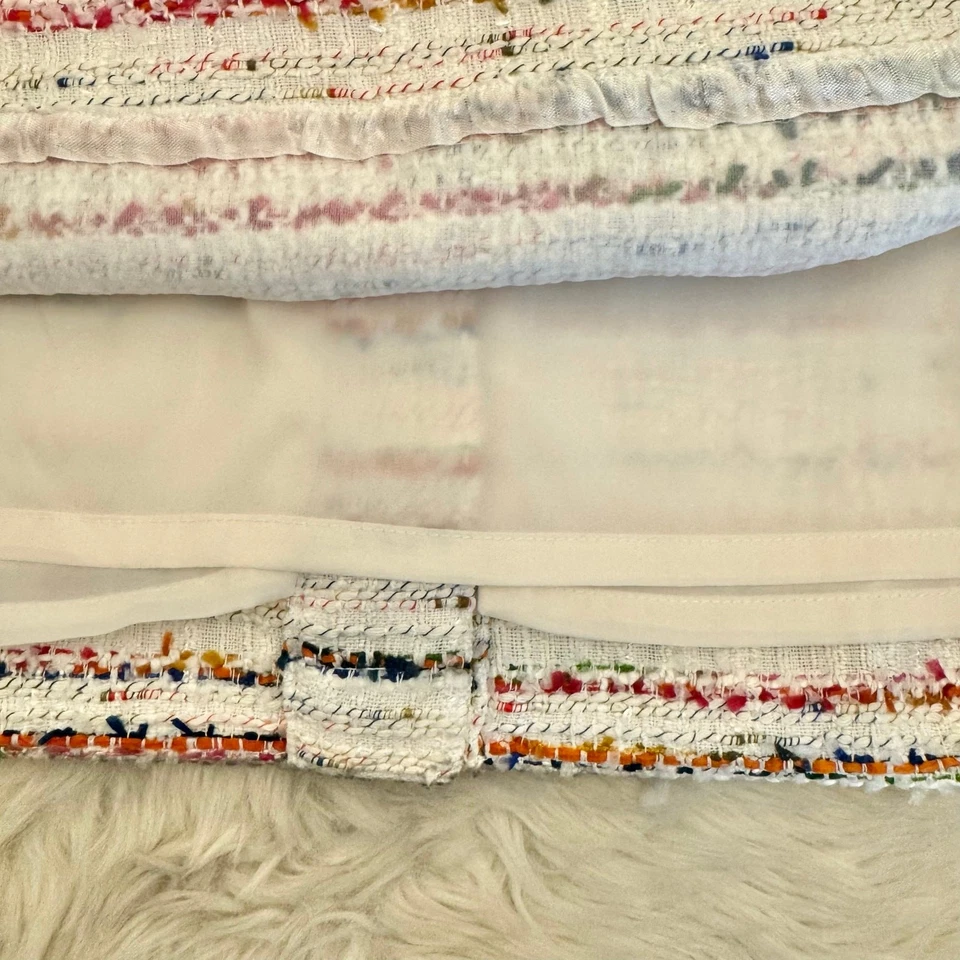 J.Crew No. 2 Pencil Skirt Tweed Multicolor Stripe Preppy Rainbow 20 NWT - Image 4 of 4