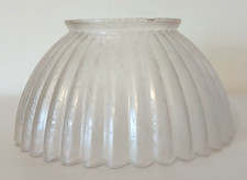 Antique Victorian Frosted-Etched Glass Gaslight Shade Replacement - 4" Fitter
