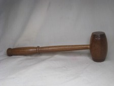 vintage gavel mallet solid wood wooden hammer auctioneer judge