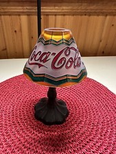 Coca Cola Shaded Glass Votive Candle Holder 7.25"  tall from 2000