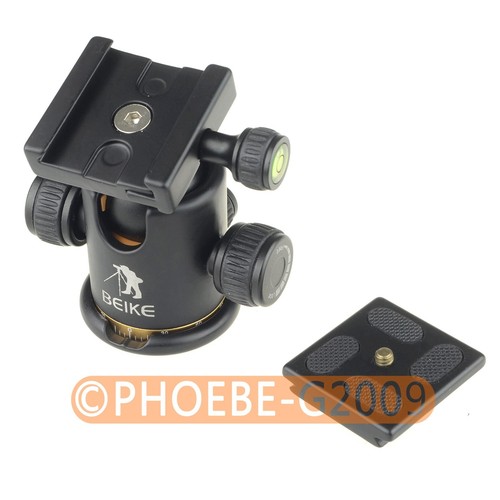 BK-03 Camera Tripod Ball Head Ballhead with Quick Release Plate 1/4" Screw - Picture 4 of 6