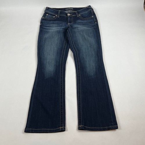 Maurices Bootcut Damenjeans 4 kurz blau Stretch dunkle Waschung gebraucht, in einwandfreiem Zustand