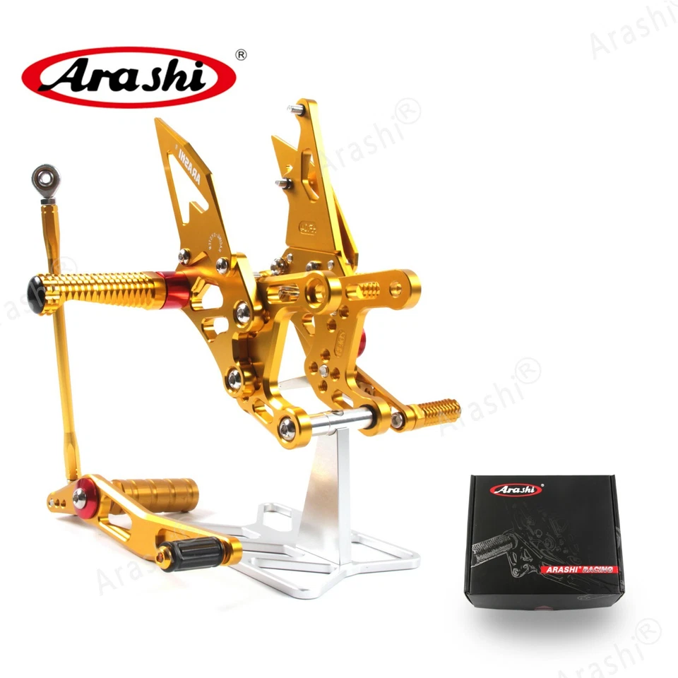 Reposapiés de carreras para Yamaha YZF R1 2009-2014 YZF-R1 1000 DORADO estriberas Foto 2 de 4