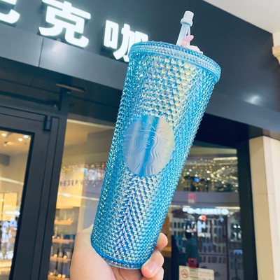 starbucks blue studded tumbler