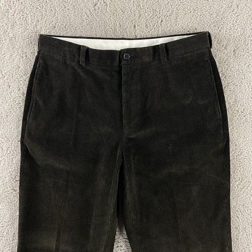 Brooks Brothers 346 Corduroy Pants Mens 36x32 Brown Cotton Standard Wale Chino - Picture 2 of 10