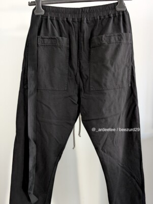 RICK OWENS DRKSHDW GIMP EYELET BERLIN RIG SWEAT PANTS $830 (BLACK