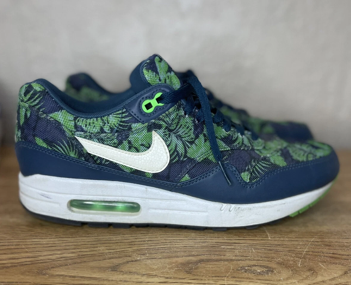 rechter Begeleiden opleiding Nike Men&#039;s Air Max 1 GPX Blue Floral Sneakers Lifestyle Shoes Sz 10.5  684174-400 | eBay