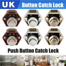 Push Buttor Catch Lock Caravan Campervan Door Cabinet Drawer Locker Latch Knobs