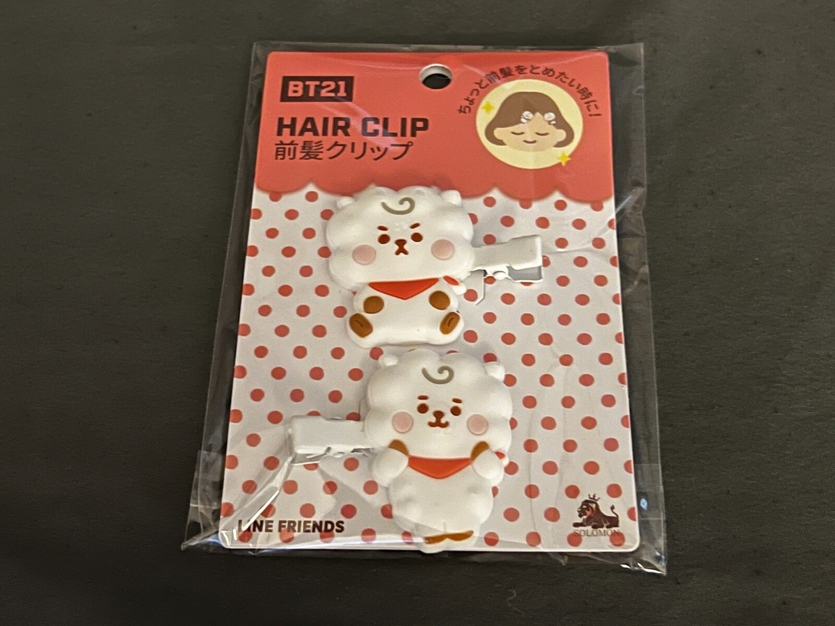BTS BT21 OFFICIAL MERCHANDISE BABY HAIR CLIP JIN RJ NEW US SELLER
