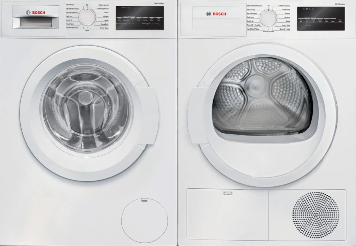NIB Bosch 300 Series Front Load Washer Dryer White WAT28400UC