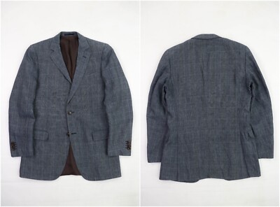 Suitsupply F.lli Ormezzano Plaid Grey Pure Linen Blazer