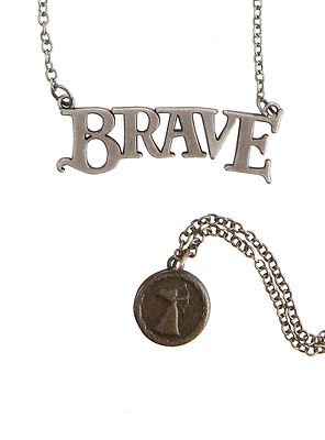 Disney Brave Necklace Logo Merida Disc Pendant Set of
