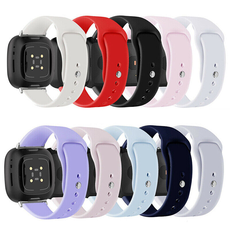 For Fitbit Versa 3 / Sense Watch Strap Replacement Silicone Sports Wrist Band
