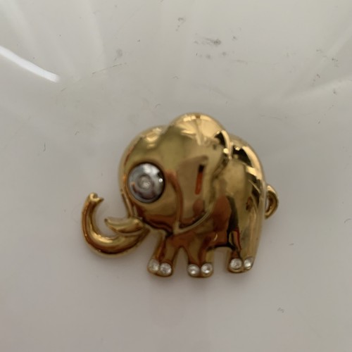 Sample Carolee gold tone 1" elephant pin brooch or pendant JY90 - Picture 2 of 6