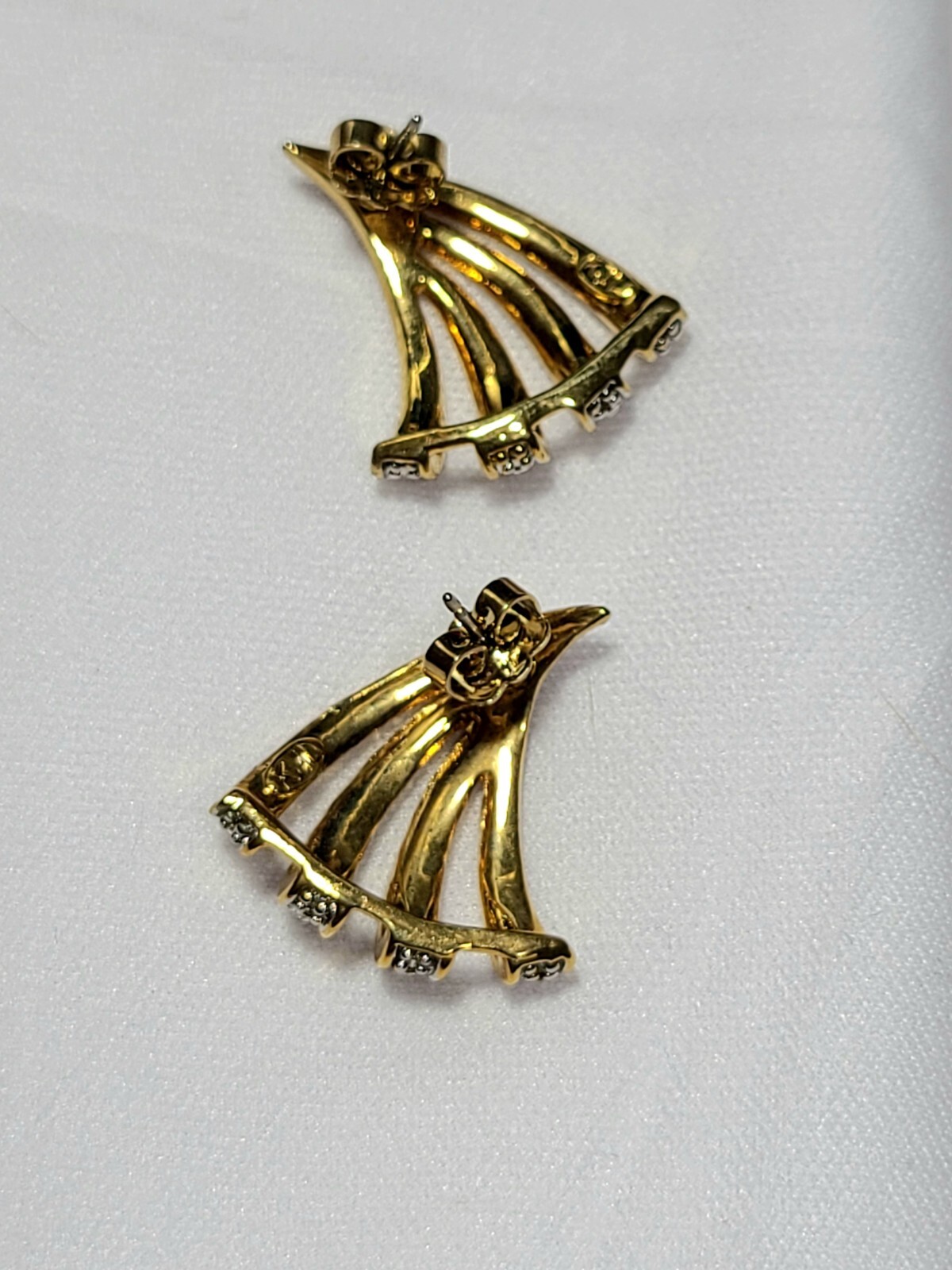 Vintage Gold KJL Kenneth Jay Lane Rhinestone Earr… - image 3