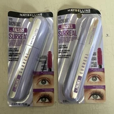 Lot of 2 - Maybelline the Falsies SURREAL Mascara - 170 BLACKEST BLACK